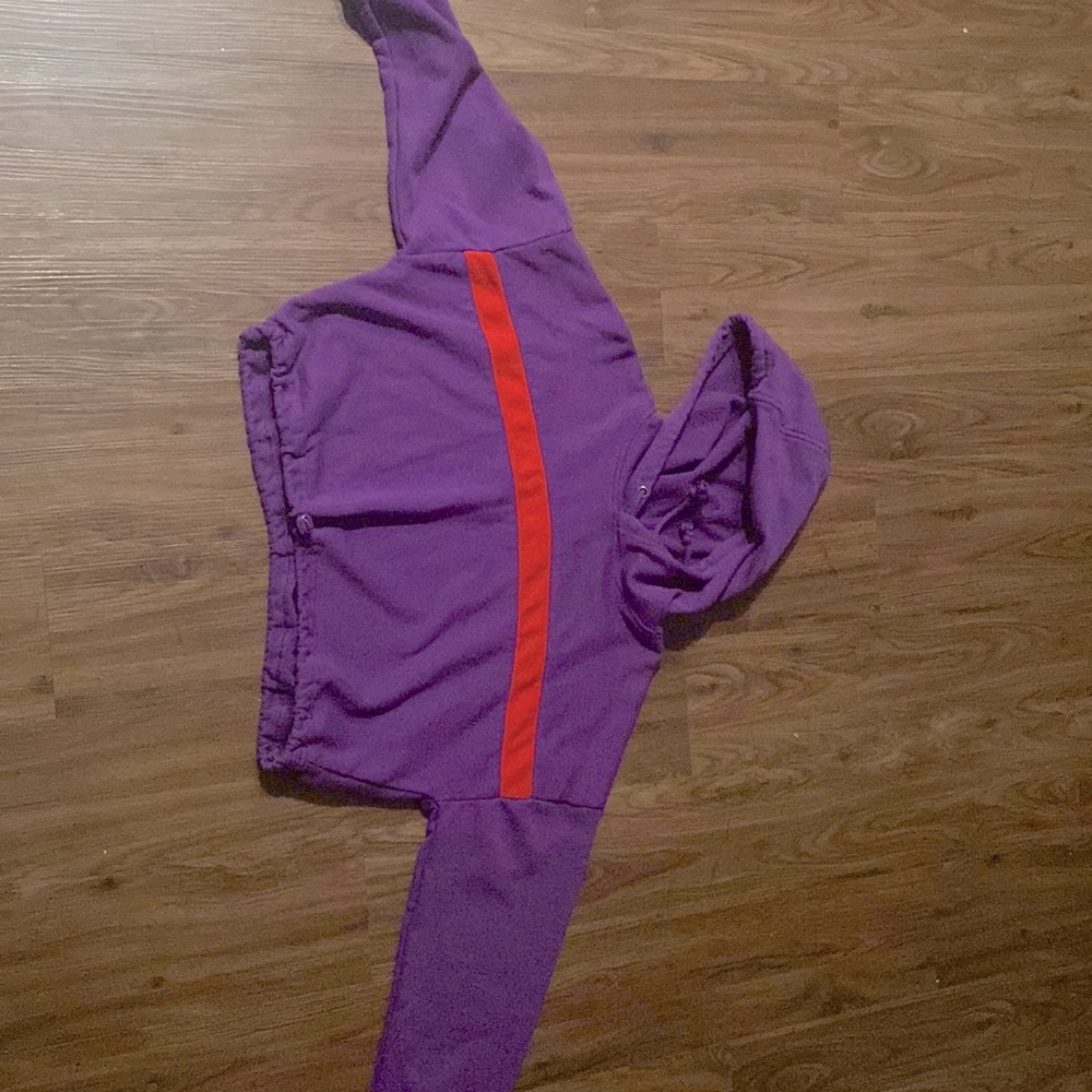 Purple and red Cropped Hoodie